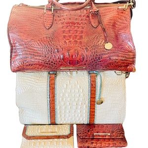 Brahmin Duxbury Weekender and Cordelia wallet set